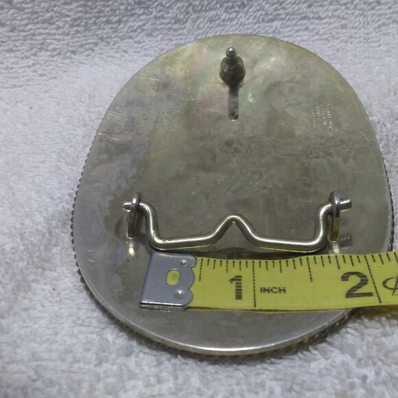 Montana Silversmiths Buckle Bull Rider Dual Gold Banners Nickel Great Vintage 2 - Picture 11 of 11